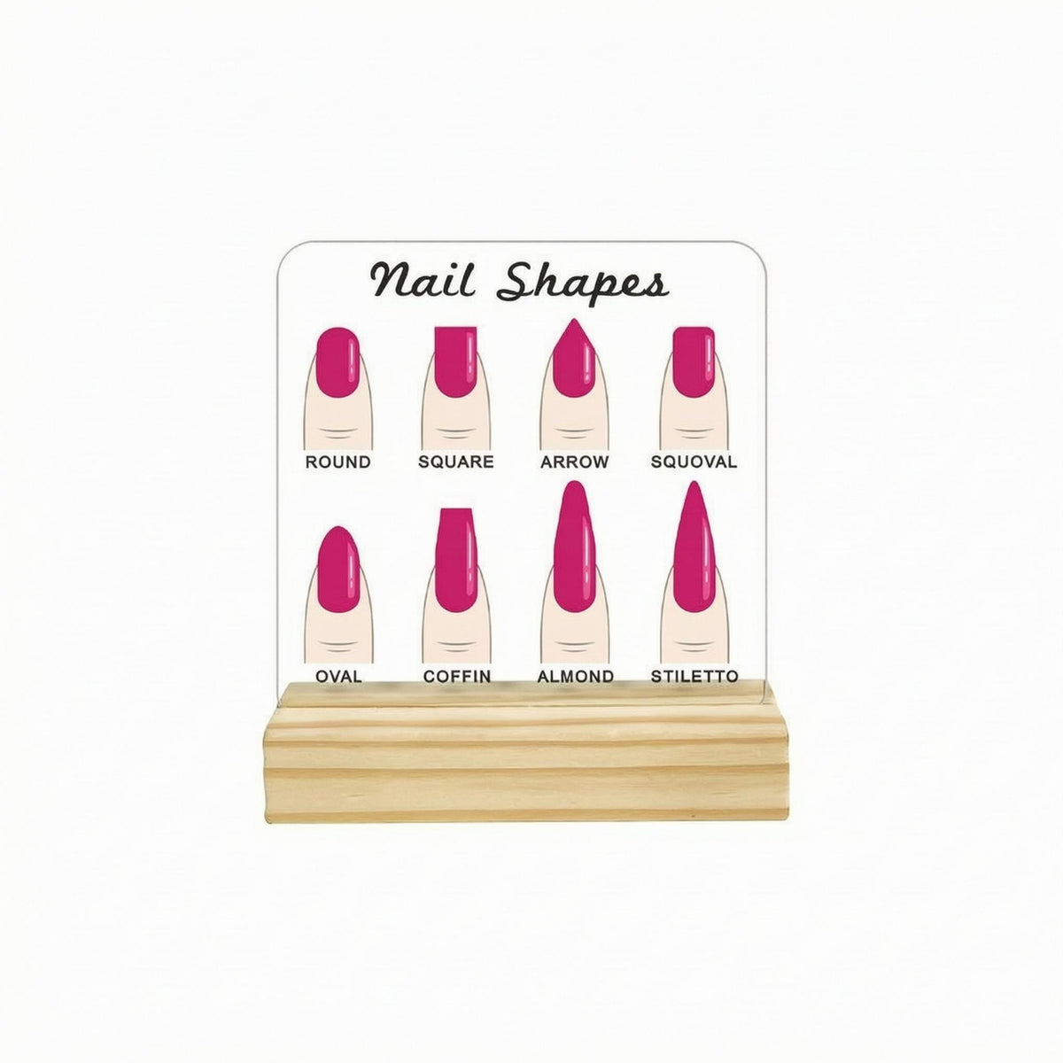Acrylic Nail Display Board Long-Lasting Beauty Supply Reusable