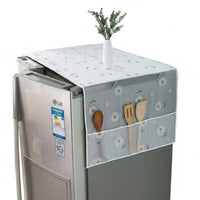 Dustproof Refrigerator Top Cover With Storage Pockets Microwave Oven Top Cover Multi-Functional for Homemakers, Homeowners, Laundry Room