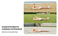 2 Pieces Multicolor Beach Bat-and-Ball Game Racket Set Striped Wooden Bat-and-Ball Game Racket Set Mesh Bag Round Head Rackets Long Handle