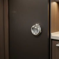 Stainless Steel Embedded Pull Handle Lock Mirror-Polished Flush Pull Lock Low-Profile Hardware Compact for Recreational Vehicle Panels