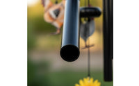Chicken Wind Chime Vintage Style Metal Cockerel Wind Chime Rust Resistant Floral Hanging Decor for Balcony