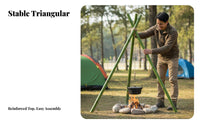 Lashed Pole Tripod Versatile Event Decoration Rustic Design Support Structure for Campers, DIY Enthusiasts, Outdoor, Camping, Weddings