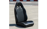 Go-karting Seat with Slide Rail Solid Cushion with Backrest Adjustable Bucket Seat for DIY Builders, Hobbyists