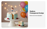 100 Pieces Thickened Transparent Topper Insert Spike Securely Holds Decorations Transparent Cake Spike Secure Hold Figurine Base Easy to Use for Bakers, Bakeries, Bakery, Celebrations