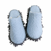 Detachable Mop Slippers Fleece Lined Cozy Floor Cleaning Slippers Time Saving Indoor Footwear for Home