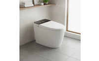 Single-Unit-Piece Toilet Warm Water Automatic Toilet Bathroom Fixture Air Dryer Night Light