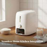 Airtight Seal Rice Storage Container Large Capacity Rice Box Included for Countertop, Cabinet
