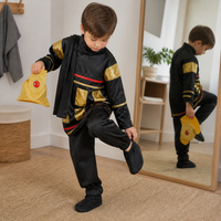 Kids Yue Fei General Costume with Cape for Stage Performance