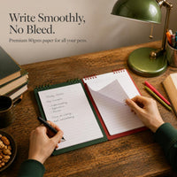 Flip-Top Detachable Grid/Lined/Blank Notebook Set for Students, 120 Pages, Vintage Colors