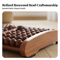 Beaded Foot Solid Wood Construction Wooden Foot Roller Personal Care Item for Elderly, Office Workers, Under Desk