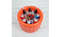 Easy to Inflate PVC Ice Tub Portable Inflatable Ice Container Lightweight Inflatable Beer Container Sturdy and Long-Lasting for Outdoor, Barbecue, Picnic