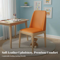 Upholstered Wooden Chair Solid Wood Frame Keyhole Back Dining Chair Unique Rear Design Household Furniture for Adults, Kitchen, Hotel, Living Room