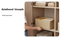 Space Saving Foldable cloth Box Large Capacity foldable Shelf container Stackable Closet Organizer Compartmentalized for Students, homeowners, Parents, Wardrobe, Bedroom, Shelves, Living Room
