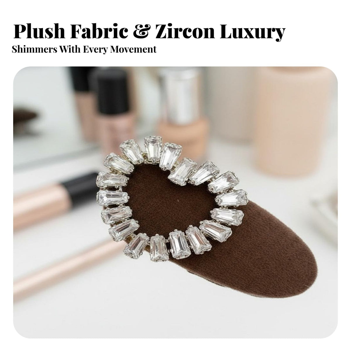 Soft Crystal Hair Fastener Elegant Design Crystal Duckbill Fastener Sparkling Jeweled Hairpin Elegant Gift Korean Design