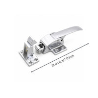 Polished Silver Latch Handle with Strike Block Compact Door Latch with Strike Residential Hardware Internal for Freezer, Cabinet
