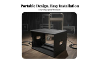 Sturdy Build 6U Portable Amplifier Case Simple Accessible Frame 6U Portable Rack Mount Equipment Enclosure for KTV Operators, Home Audio Enthusiasts, Event Technicians, Stage Performance, Mobile Setups, Live Events, Recording Studio