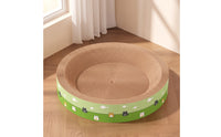 Cat Scratcher Bed Bowl-Shaped Cat Scratching Lounge Cardboard Scratcher Corrugated Cardboard Lounge Bed Recessed for Cats