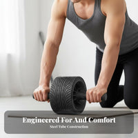 Nonslip Grip Ab Wheel Non-Slip Ab Roller Ergonomic Handles Abs Workout Roller Portable Design for Men, Women, Beginners, Home Use, Gym