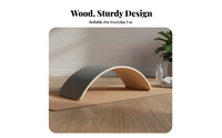 Sensory Training Wooden Balance Board Natural Wood Wooden Wobble Board Develops Core Strength Educational Rocker Toy Improves Posture for Toddlers, Adults, Stretching, Playroom