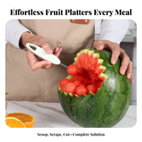 3 Pieces Fruit Baller Ladle Set Multifunctional Fruit Spoon and Divider Set Water Fruit Spoon Tool Stainless Steel for Cafes