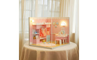 DIY Miniature House with Dust Cover Creative Miniature Room Set Collectible Model for Shelf