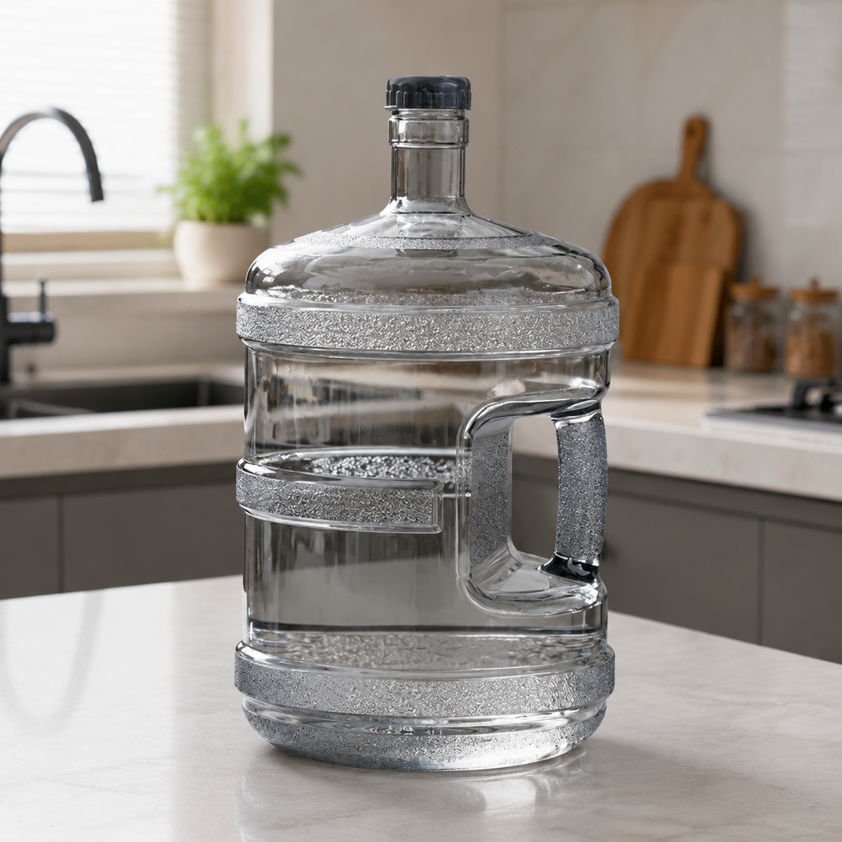 PC Aqua Bottle, Water Bottle, Portable Water Bottle, Gray, 1 Liter, Direct Drinking, Thick Design