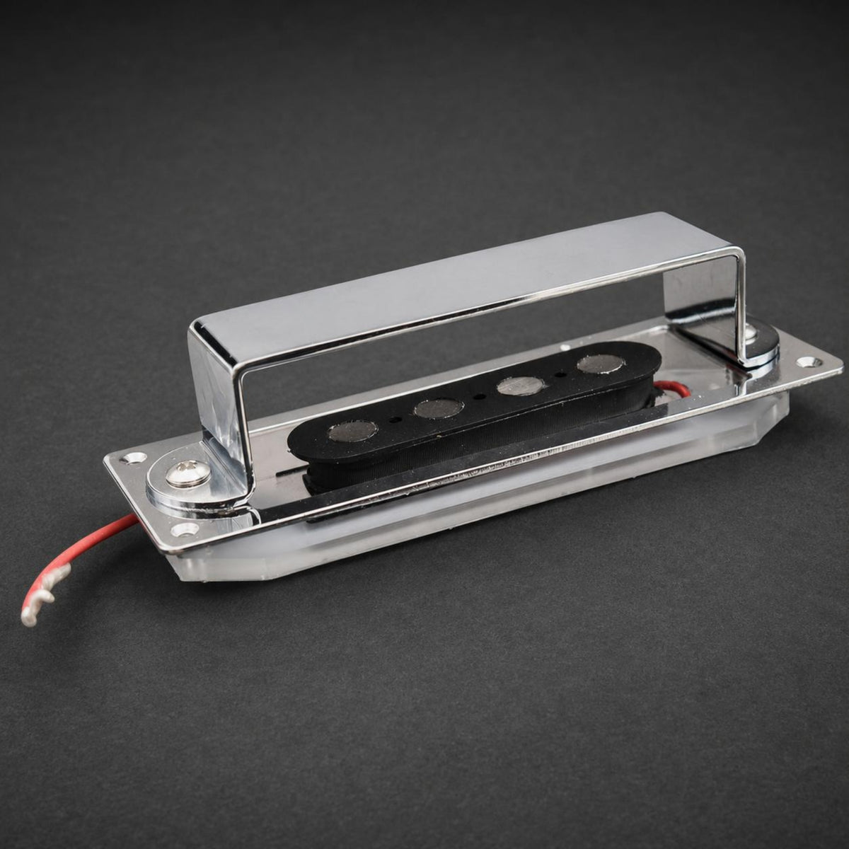 4-String Bass Bridge Pickup Metal Cover Instrument Part Red Wire Wire Musical Equipment