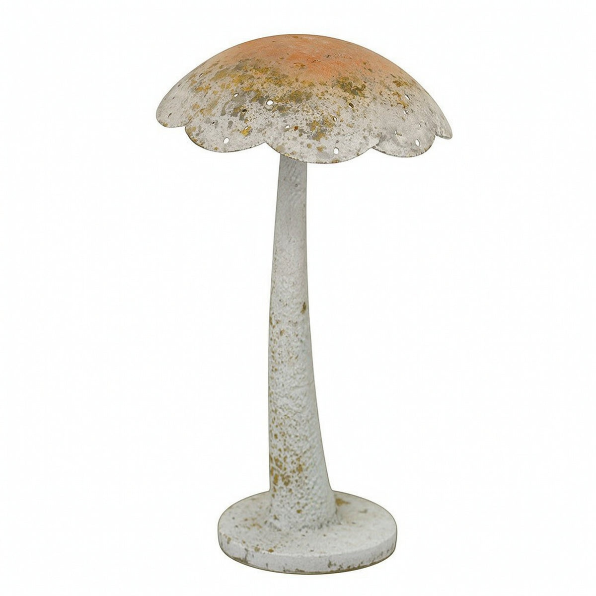 Metal Mushroom Sculpture Freestanding Mushroom Garden Ornament Weatherproof for Gardeners, Homeowners