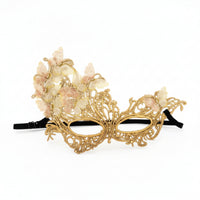 Butterfly Masquerade Mask Adjustable Lace Mask with Rhinestones Ornate for Women