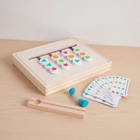 Brain Development Color and Shape Matching Game Early Education Wooden Slide Brain Teaser for Preschoolers, Kids, Kindergarten, Classroom