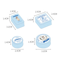 4 Pieces Miniature Cookie Tin Molded Miniature Tin with Lid Compact Dollhouse Storage Box for Collectors