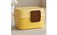 Anti-Splash Enclosed Feline Litter Box Odor Control Large Feline Litter Pan Spacious Covered Kitty Potty 2-in-1 Design for Cats, Indoor