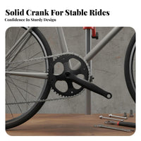 Single Speed Crankset Sturdy Construction Bike Chainring Crank Bar Right Side Crankset High Strength Square Taper Crank Bar Set