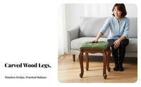 Versatile Use Tufted Square Footstool Compact Size Upholstered Footrest Long-Lasting and Sturdy Low Stool High Load Capacity for Homeowners, Adults, Removeice Workers, Living Room, Entryway, Bedroom, Under Desk
