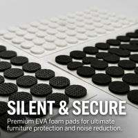 Black Round EVA Foam Adhesive Pads for Furniture, Anti-Collision Foam Pads for Table Protector Cabinet Doors