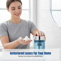 Ice Pattern Dispenser Bottle, Luxury PP Foam Pump, Shampoo Shower Gel Laundry Press Bottle