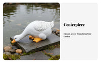 Lifelike Details Resin Duck Statue Weather Resistant Pond Duck Decoration Waterproof for Gardeners, Yard, Patio, Lawn