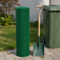 Welded Metal Mesh, Plastic-Coated Steel Wire Roll, 18m x 3cm, for Fences and Gardens
