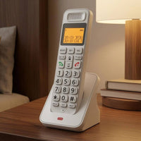 Large Buttons Digital Cordless Telephone Backlit Screen Cordless Home Phone Speaker Grille Charging Base Phone Internal Call for Older Adults, Seniors