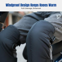 Thermal Knee Pads, Thick Windproof Leg Warmers, Motorcycle Riding, Unisex, Fall Winter