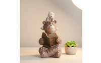 Resin Bear Ornament Creative Craft Modern Bear Statue Eye-Catching Accent House Decoration for Book Lovers, Living Room, Entryway