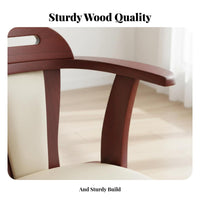 Nordic Design Swivel Spindle Back Chair Minimalist Design Swivel Base Armchair Multi-Purpose Dining Seat Ergonomic Backrest for Telecommuting Workers, Students, Homeowners, Balcony, Home Office, Bedroom, Living Room