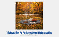 PE Anti-Puncture Ground Cloth, Hexagonal Camping Mat, Water-Resistant, Moisture-Resistant, Non-Slip, Multi-Shape, Easy to Clean