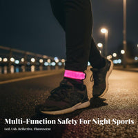USB Rechargeable Running Safety Light High Visibility LED Armband 3 Lighting Modes for Runners, Hikers, Outdoor Activities, Walking, Parties