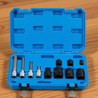 11 Pieces Brake Caliper Socket Set High Force Serrated Bit Socket Set Industrial Grade Brake Caliper Removal Kit for DIY Enthusiasts, Garage