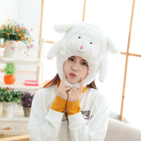 Soft Sheep Head Cover Photo Prop Lamb Ear Headband White