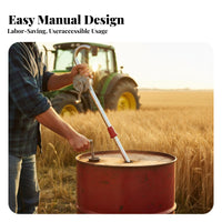 Hand-Cranked Drum Pump Portable Design Manual Siphon Easy to Operate Fluid Handling Device for automobiles Owners, DIY hobbyists, Workshop, Garage, Outdoor