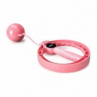 Compact Arm Exercise Device with Digital Display Portable Arm Workout Hoop with Tethered Ball Lightweight Exerciser Low-Impact for Office