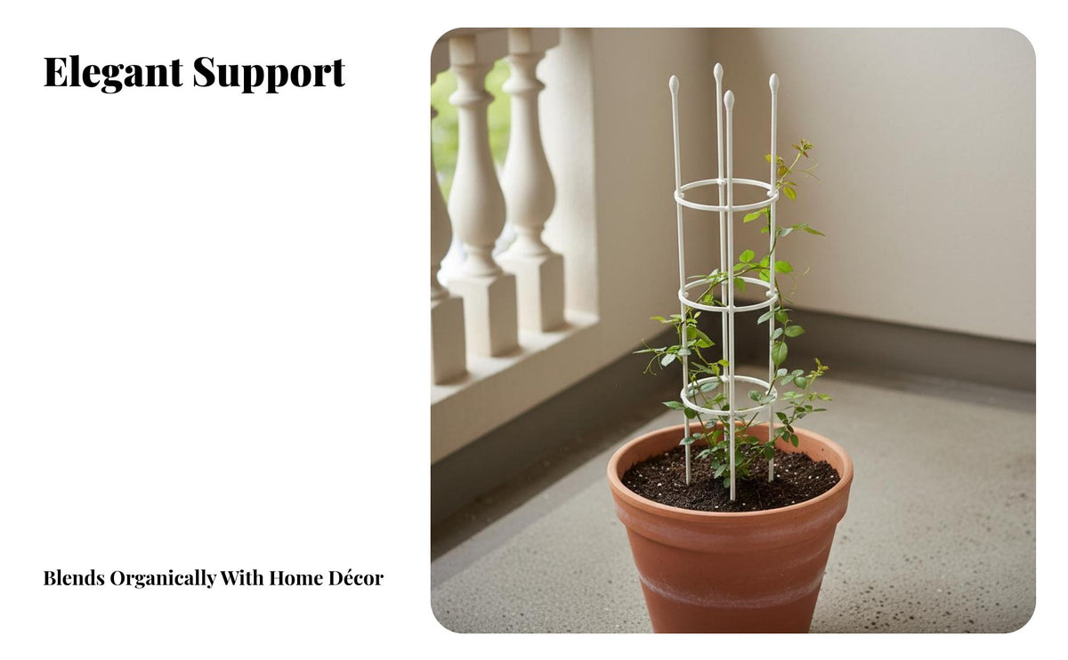 Garden Obelisk Support Frame Metal Construction Flower Climbing Rack Weather Resistant Climbing Plant Support Cage for Balcony, Outdoor, Patio