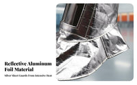 Aluminized Cape Hood with Visor Fireproof welder's Hood with Neck Drape Full Coverage Design Heat Resistant protective headgeargear Cover for individuals, Foundries, Steel Mills